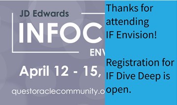 JD Edwards InFocus Envision Conference April 2021