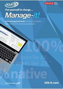 Manage-it! Data Management tools to see inside your JD Edwards database