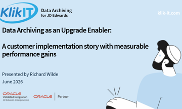 E1 Upgrade SIG presentation | Data Archiving as an Upgrade Enabler