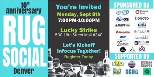 10th Anniversary RUG Social at INFOCUS 2025