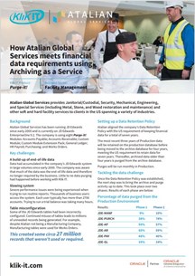 ATALIAN Global Services Case Study | JD Edwards Archiving as a Service | Klik IT