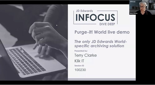 Purge-it! World live demo - the only JD Edwards World-specific archiving solution