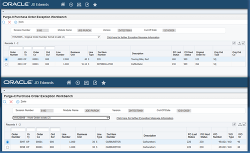 Purge-it Exception Workbench