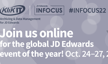 JD Edwards INFOCUS 2022 | Quest Virtual Conference | October 24 - 27 | Visit Klik IT