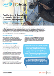 Pacific Steel & Recycling Purge-it! Success Story. 32 million JD Edwards records purged in a few months.