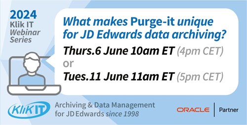 JD Edwards data archiving webinar | June 2024