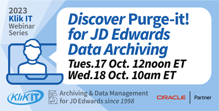 Purge-it! for JD Edwards data archiving webinar