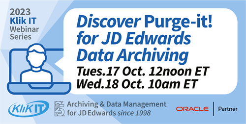 Purge-it! for JD Edwards data archiving