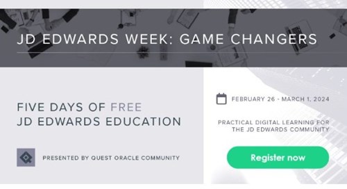 Quest JD Edwards Week: 5 days of free JDE education