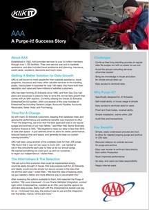 AAA Purge-it! Customer Success Story
